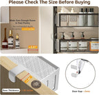 6-Tier Over The Door Pantry Organizer with Mesh Baskets, Adjustable & Stable Hanging Spice Rack for Kitchen, Bathroom, Bedroom, and Baby Essentials Storage (16" W 6-Tiers, Black)