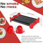 Microwave Sandwich Maker & Grill Cheese Maker with Silicone Oven Mitts, Fast Cooking, Non-Stick, Dishwasher Safe, Perfect for Paninis, Quesadillas, Ideal for College Students & Busy Professionals