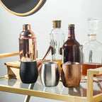 Sipworks Insulated Whiskey Tumbler - 8 oz Stainless Steel Bourbon Lowball Tumbler with Double Walled Vacuum Insulation - Spill Resistant Cocktail Nosing Glass Mug | Travel & Parties - Iron Smoke