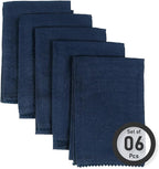 Kitchen Towels Dish Towels for Kitchen Tea Towels for Kitchen Bar Towels for Cloth Towels dishcloths - Solid 18"x28" Pack of 6 (Dark Navy, Pack of 6)
