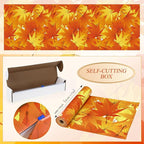 Tudomro 54 Inch x 100 Ft Fall Tablecloth Roll, Fall Party Supplies, Waterproof Plastic Autumn Leaves Tablecloth Disposable Table Cover for Thanksgiving Birthday Party Decorations