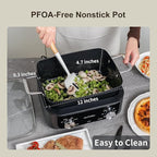 7-Quart Slow Cooker - PFOA-Free Nonstick Pot with 3 Heat Settings & Timer - Dishwasher & Oven Safe for Effortless Cooking, Perfect for Family Meals & Parties
