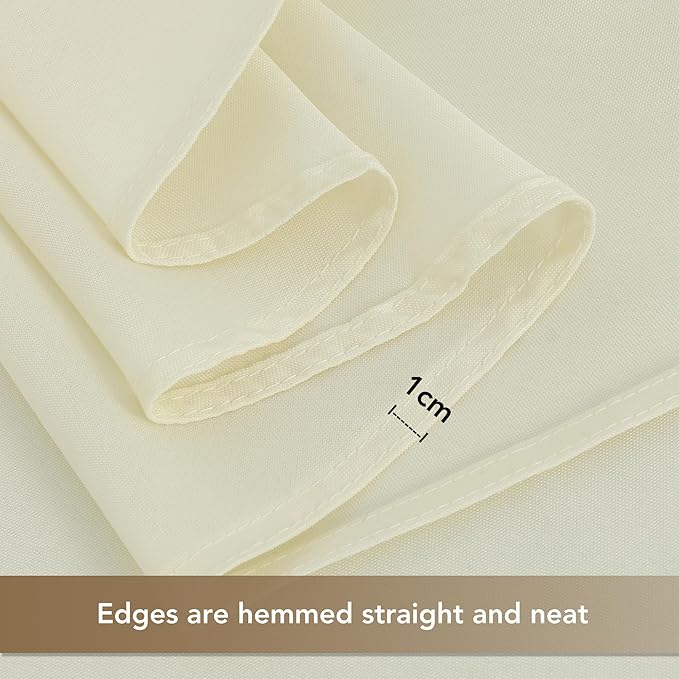 sancua Rectangle Tablecloths for 4ft Tables, 6 Pack - 60x84 Inch - Beige Washable Fabric Cloth Table Cloth for Wedding, Party, Birthday, Banquet, Reusable Polyester Table Covers