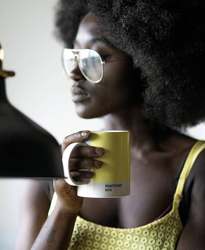 Pantone Copenhagen Design Mug, Coffee/Tea Cup, fine China (Ceramic), 375 ml, Light Yellow, 600 C, Porcelain, One Size