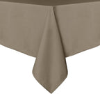 sancua Rectangle Tablecloth - 70 x 90 Inch - Stain and Wrinkle Resistant Washable Polyester Table Cloth, Decorative Fabric Table Cover for Dining Tables, Buffet Parties and Camping, Taupe