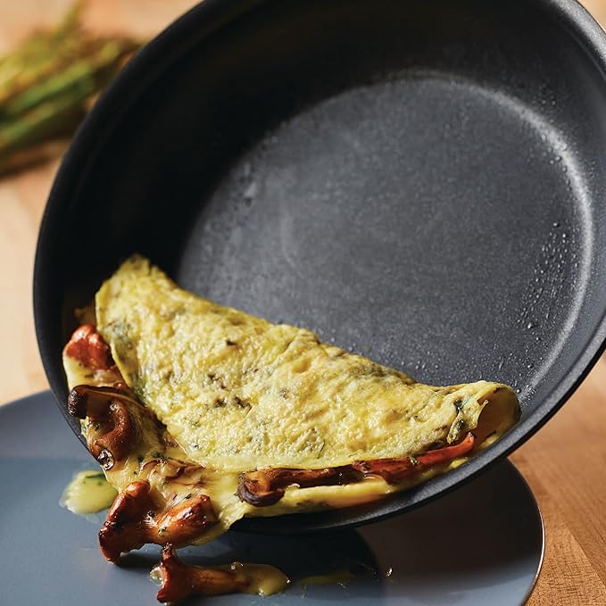 Anolon 87538 Smart Stack Hard Anodized Nonstick Frying Pan / Fry Pan / Hard Anodized Skillet - 12 Inch, Black