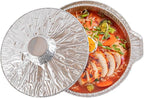 Foil Lux 60 Ounce Pans And Lids, 10 Disposable Pots With Lids - Oven-Ready, Stove Compatible, Aluminum Foil Baking Pans, Freezable, For Outdoor Camping, Vacation, Picnic, And More - Restaurantware