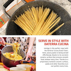 DaTerra Cucina - 8 Qt Nonstick Ceramic Dutch Oven with Lid – Large Stock Pot, Oven & Induction Safe, Heavy Duty, Lightweight, Lead & PFOA Free, Volcanic Black | Made in Italy