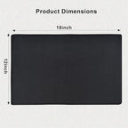 Black Cloth Placemats Set of 6 - Double Thickened Easy to Clean Linen Style Fabric Placemats - Machine Washable Placemats- Heat Resistant Non-Slip Table Mats - 18x12 Inch (Black, 6)