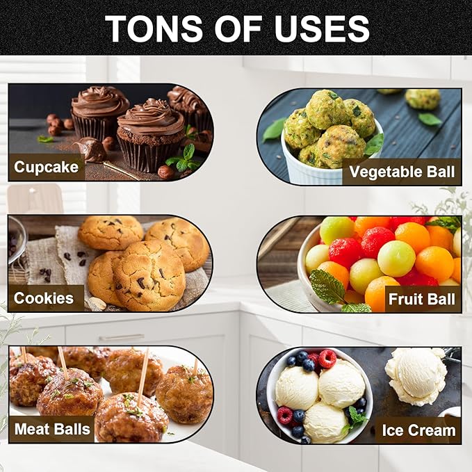 Measuring Cups and Spoons set 11-Piece, Stackable Measuring Cup with Lid and Cookie Scoop (#50), BPA Free, Dishwasher Safe, Cooking Baking Gadgets