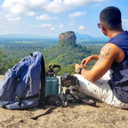 BJPKPK 1 Gallon Water Bottle with Handle, Large Dishwasher Safe 128oz Insulated Water Bottle, BPA Free Water Jug, Wide Mouth Metal Water Bottle with Anti-slip Bottom, Keep Cold & Hot,Navy Blue