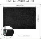 Romanstile Cloth Placemats Set of 8-12 x 18 Inch, Heat Resistant Double Layered Thickened Burlap Place Mats, Washable Faux Linen Farmhouse Table Mats for Kitchen/Dining/Party/Outdoor, Black