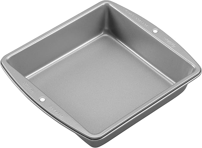Wilton Recipe Right - 8-Inch Non-Stick Square Cake Pans, Multipack of 2
