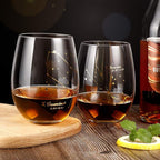 Taurus Stemless Wine Glass 20 Oz - Zodiac Birthday Gifts for Women Men, Golden Cup, Constellation Tumbler, Astrology Gift