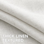 H.VERSAILTEX Linen Table Cloths Rectangle 60 x 104 Inch Premium Tablecloth Spill-Proof Waterproof Table Cover for Dining Buffet Feature Extra Soft and Thick Fabric Wrinkle Free, White