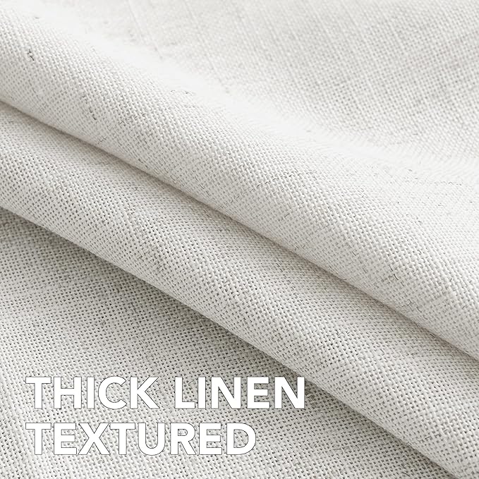 H.VERSAILTEX Linen Table Cloths Square 60 x 60 Inch Premium Tablecloth Spill-Proof Waterproof Table Cover for Dining Buffet Feature Extra Soft and Thick Fabric Wrinkle Free, White