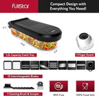 Fullstar Mandoline Slicer for Kitchen - Vegetable Chopper, Onion Potato Food Veggie Fruit Slicer and Cutter with Container, Kitchen Gadgets & Accessories, Home Essentials (10-in-1, White/Black)