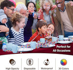 Exquisite 12-Pack Premium Plastic Tablecloth 54in. x 108in. Rectangle Table Cover - Burgundy