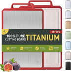 2 Packs Pure Titanium Cutting Boards for Kitchen Chopping Board Butcher Block 2 in 1 Titanium Gift Best Mama Mom Ever Christmas Xmas Birthday Law Step Who Have Everything Good Unique Useful Present