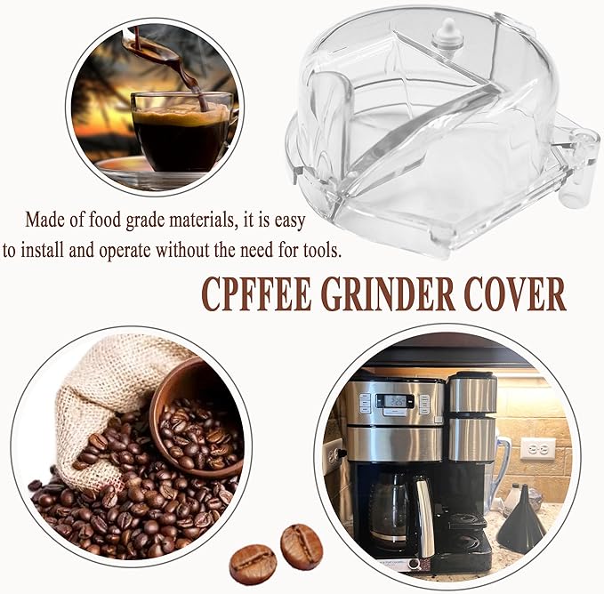 DGB-500GLID Coffee Grinder Lid Fits for Cuisinart Coffee Grinder,Replacement for Cuisinart Coffee Grinder Grinder Assembly Lid (clear1)