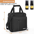 Coffee Maker Carrying Bag Compatible with Keurig K-Mini or K-Mini Plus, Single Serve Coffee Brewer Portable Storage Bag with Extra Pockets, Storage Tote Case With Multiple Pockets for K-Cup
