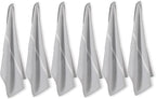 LANE LINEN 100% Cotton Kitchen Towels Set - 6 Pack Kitchen Dish Towels, Soft & Durable Size 14"x25", Good for Polishing Silverware, Cleaning Ceramic Countertops, Machine Washable - Grey Chambray