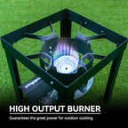 CreoleFeast Aluminum 30 Qt. Turkey Fryer Pot Set, 50,000 BTU Propane Turkey Fryer Burner for Outdoor Cooking, TFS3000L