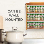 McCormick Gourmet Three Tier Wood 24 Piece Organic Spice Rack Organizer with Spices Included, 27.6 oz
