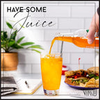 Vikko 16.4 Ounce Water Tumblers | Large All Purpose Drinking Glasses – Thick and Durable Construction – Beautiful Design – Heavy Base – Dishwasher Safe– Set of Six Tall Glass Tumblers