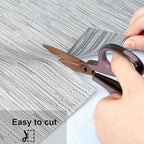 Myir JUN Placemats Set of 8, Vinyl Woven Placemats Place Mats Indoor Set of 8 Washable Table Mats Non-Slip Place mats for Dining Table (Silver, Set of 8)