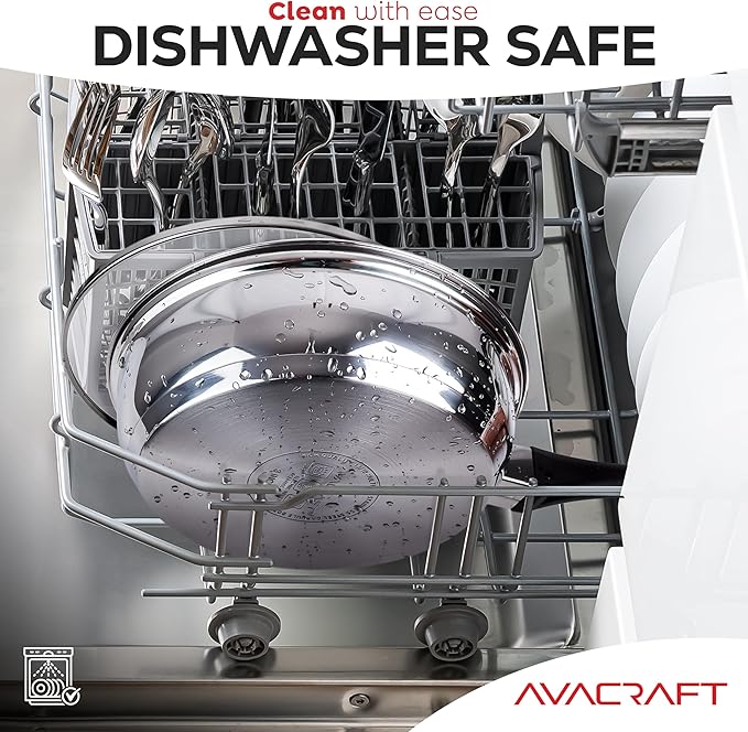 AVACRAFT Egg Poacher, Stainless Steel Egg Poaching Pan, Poached Eggs Cooker Food Grade PFOA free