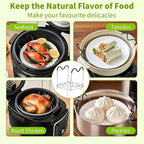 Steamer Cooling Rack Trivet Accessory Set, Include 9-holes Egg Steamer Cooking Rack with Heat Resistant Silicon Handles & Compatible for 6, 8 Quart Pressure Cooker Trivet, Instant Pot Accessories