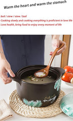 Ceramic Pot Clay Pot For Cooking Casserole Dish, Ceramic Casserole Dish with Lid Clay Pot Round Ceramic Cookware,Ceramic Casserole Dish Japanese Clay Pot Casserole Cooking Clay Pot for Home Res