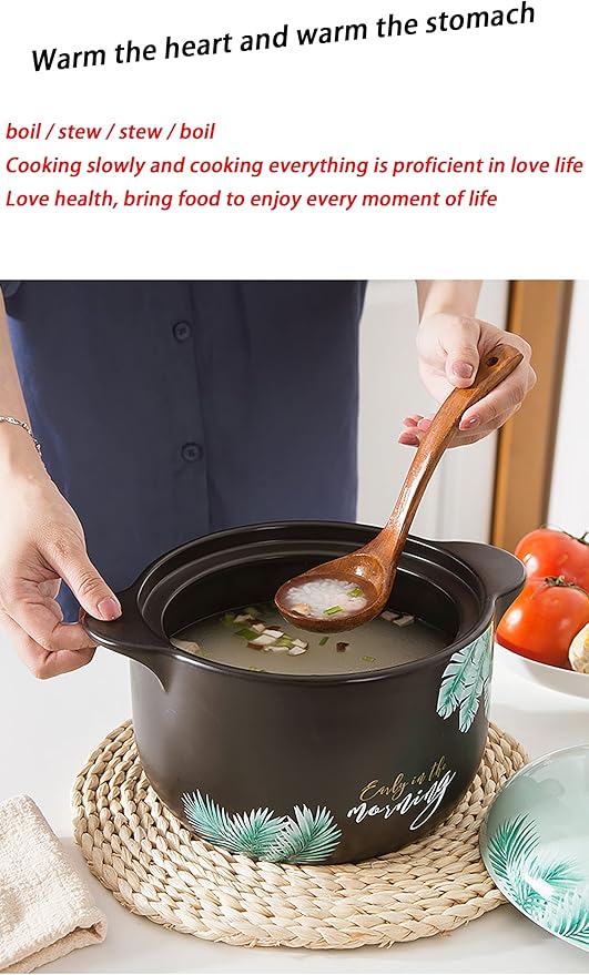 Ceramic Pot Clay Pot For Cooking Casserole Dish, Ceramic Casserole Dish with Lid Clay Pot Round Ceramic Cookware,Ceramic Casserole Dish Japanese Clay Pot Casserole Cooking Clay Pot for Home Res