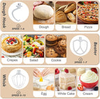 Kitchen in the Box Stand Mixer, 3.5 QT Small Kitchen Electric Stand Mixers, 10-Speed Portable Lightweight Dough Mixer for Daily Use with Egg Whisk, Dough Hook, Beater (Cream White)