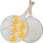 Pancake Pan Suitable for All Cooktops, 7-cup Pancake Maker, Nostick Granite Mini pancake with PFOA Free Coating, Sarten Para Pancakes 1-pcak