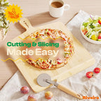 Riveira Two Tone Bamboo Wood Cutting Board – Gourmet Bamboo Grandeur: 17 x 13 Wooden Cutting Board – Wooden Cutting Boards For Kitchen Decorative – Innovative Juice Grooves Wooden Chopping Board