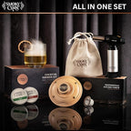 Cocktail Smoker Kit with Torch - Whiskey Smoker Kit comes with Saturn-Shaped Smoke Infuser, Culinary Torch, Cotton Bag and Wood Chips (Apple & Cherry) - Gifts for Men (Without Butane)