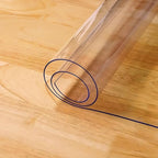 36"X60"Crystal PVC Table Cover Protector, Waterproof PVC Tablecloth, 1.5MM Thickened Rectangle Mat for Dinning, Desk, Coffee Table, Workbench, Dresser, TV-Stand, Counter