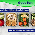 IDL Packaging Full Size Aluminum Steam Table Pans with Lids - Medium, 21" x 13" x 2.25" (pack of 25) - Disposable Foil Pan for Grilling, Roasting, BBQ, Cooking, Baking, Freezing