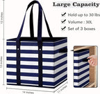 WISELIFE 4 Pack Reusable Grocery Bags Large Water Resistant Grocery Collapsible Heavy Duty Tote Bags for Shopping Picnic