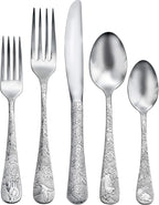 Liberty Tabletop American Outdoors 20 Piece Flatware set Service for Four Made in the USA Silverware
