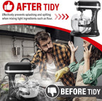 Pouring Shield for KitchenAid 6-7Qt Bowl Lift Stand Mixer (for Stainless Steel Bowls Only), Splash Guard Mixers Bowl Cover for Kitchen aid 6-7Qt Accessories and Attachments (Clear)