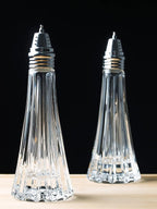 Salt and Pepper Shaker Set - Spice Dispenser Set - Cut Crystal - Large Beautiful Shakers - 7.5" H - Made in Europe - by Barski