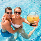 Cocktail Smoker Accessory - Smoke Infuser Cocktail Ball - 2 pcs, Cocktail Ball Glass with Glass Straw for Drink Smoker, 12 Oz (350 ml), Black