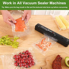 [2025 Upgraded] Moretoes 110pcs Vacuum Sealer Bags, Food Saver Bags Quart 8" x 12", BPA Free, Pre-cut Commercial Grade Vac Bags for Food Storage, Meal Prep or Sous Vide