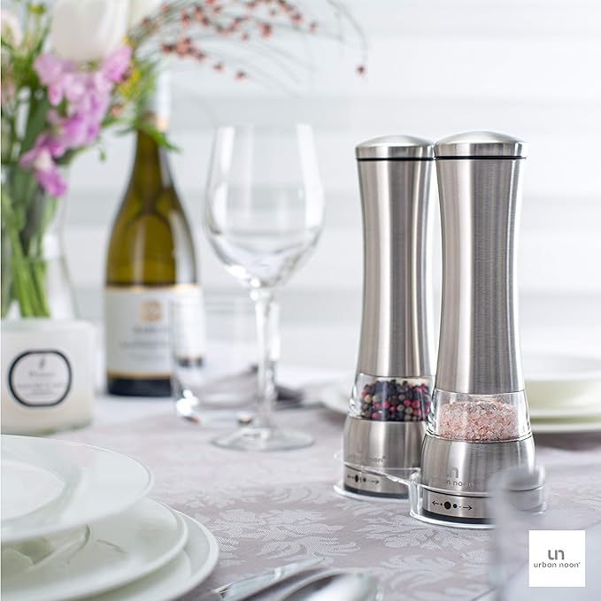 Salt and Pepper Mill Tray - Acrylic Transparent Mill Rest by urban noon - Grinders up to 2.7 inches in diameter