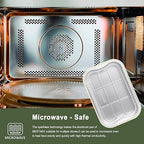 13"x 8.9" Sturdy Aluminum Foil Pans with Lids and Handle (5 Pack), 2X Thicker Heavy Duty, Dishwasher, Reusable Microwavable for Cooking, Baking, Reheating, Freezer, Oven, Recyclable, 118oz