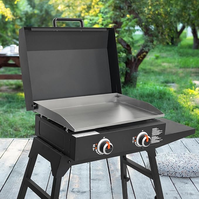 Stanbroil 22 Inch Stainless Steel Flat Top Griddle Replacement Top for Blackstone 22" Tabletop Griddle Station, Griddle Top Replacement with Rear Grease System