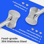 304 Stainless Steel Meat Tenderizer Mallet, Dual Side Meat Hammer Chicken Pounder, Heavy Duty Meat Beater for Steak and Beef, Meat Pounder Kitchen Cooking Mallet Dishwasher Safe